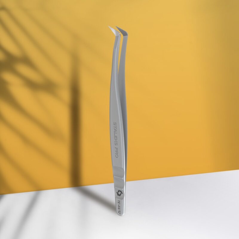Pinza Staleks Expert 44/12 L 65 grados con nanomuescas para volumen